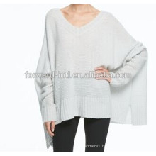 OEM service Oversized V-Neck cashmere Poncho Top